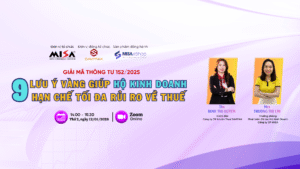 sự kiện webinar với hình ảnh diễn giả từ SAVITAX và MISA